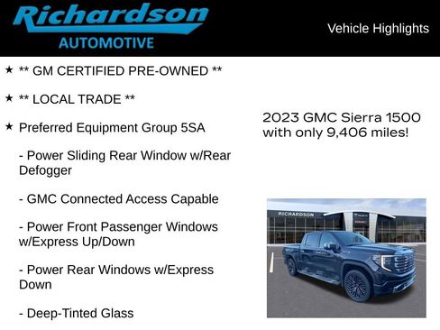 Used 2023 GMC Sierra 1500 Denali w/ Technology Package image 12