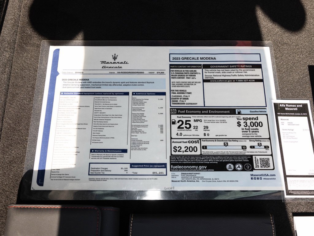 Used 2023 Maserati Grecale Modena AWD/4WD image 57