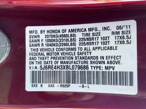 Used 2011 Honda CR-V LX image 13