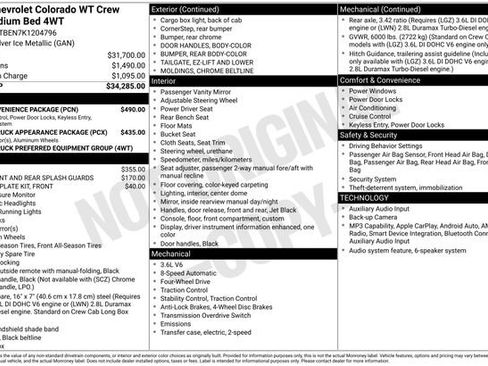 Used 2019 Chevrolet Colorado W/T w/ WT Convenience Package AWD/4WD image 6