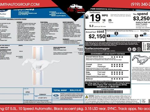 Used 2020 Ford Mustang GT w/ Black Accent Package RWD image 40