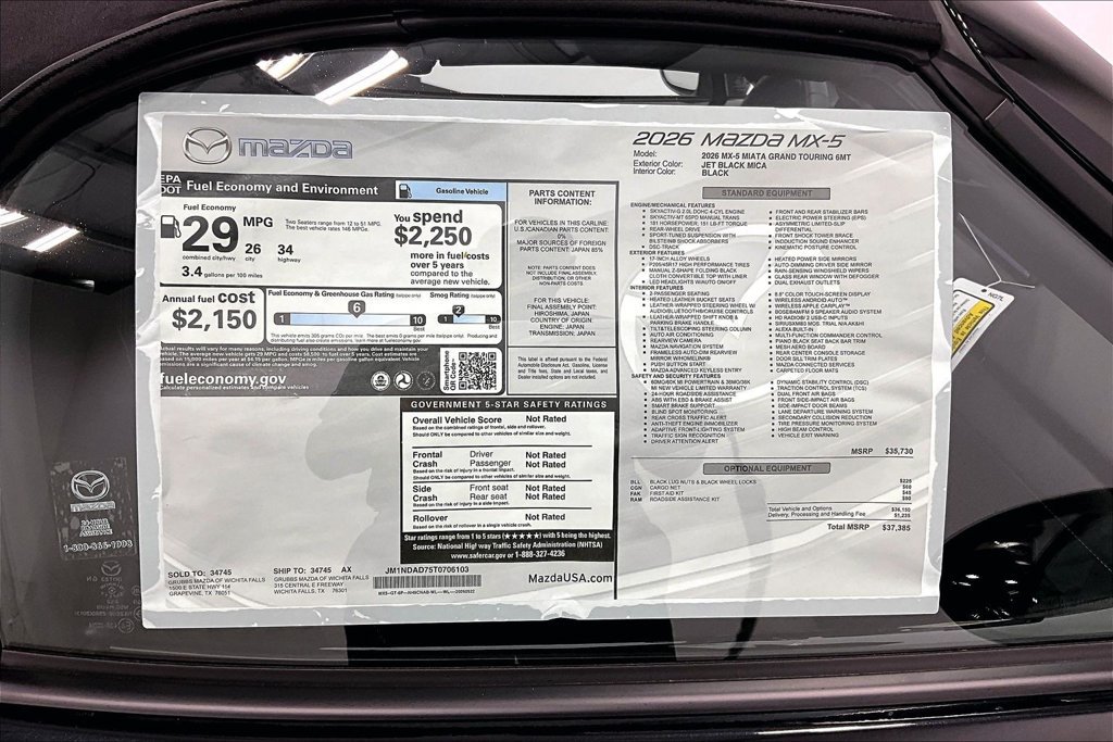 New 2026 MAZDA MX-5 Miata Grand Touring RWD image 29