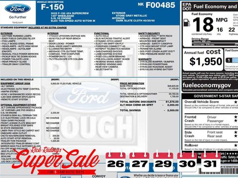 Used 2022 Ford F150 XLT w/ Equipment Group 302A High image 2