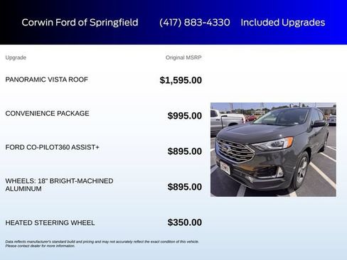 Used 2021 Ford Edge SEL w/ Convenience Package AWD/4WD image 6
