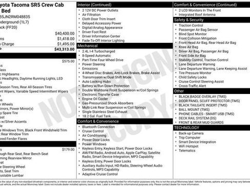 Certified 2024 Toyota Tacoma SR5 AWD/4WD image 32