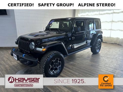 Certified 2021 Jeep Wrangler Unlimited Rubicon 4xe w/ Steel Bumper Group image 1