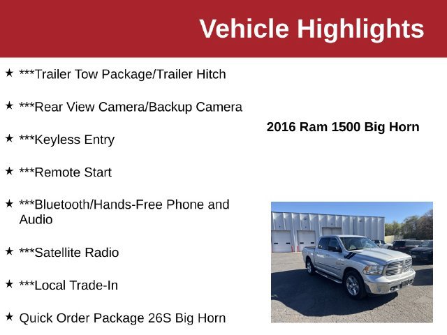 Used 2016 RAM 1500 Big Horn AWD/4WD image 10