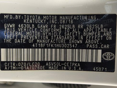 Used 2017 Toyota Camry XSE w/ Moonroof Package FWD image 33