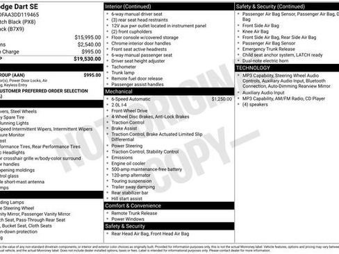 Used 2013 Dodge Dart SE w/ Value Group FWD image 1