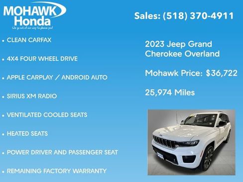 Used 2023 Jeep Grand Cherokee Overland AWD/4WD image 14