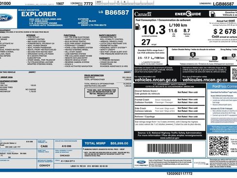Used 2020 Ford Explorer Limited AWD/4WD image 3
