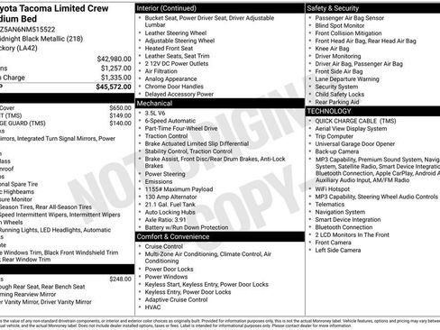 Certified 2022 Toyota Tacoma Limited AWD/4WD image 28