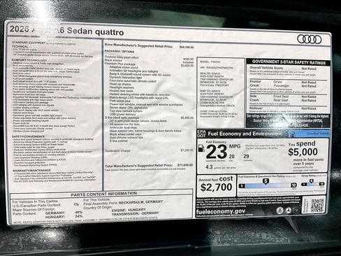 New 2026 Audi A6 Premium Plus image 18