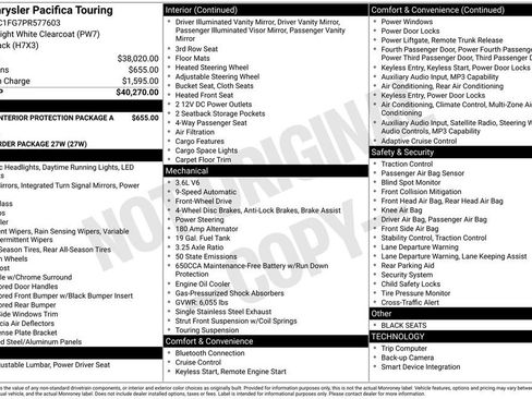 Used 2023 Chrysler Pacifica Touring FWD image 38