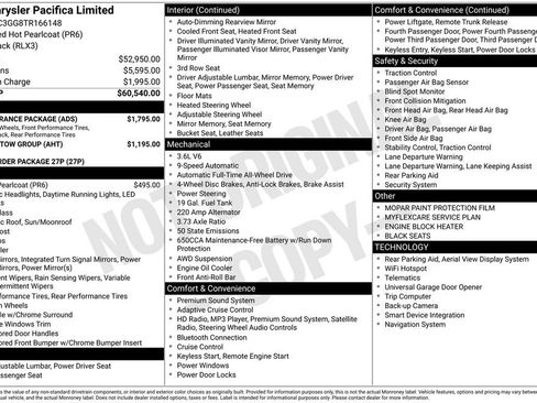 New 2026 Chrysler Pacifica Limited w/ S Appearance Package image 36