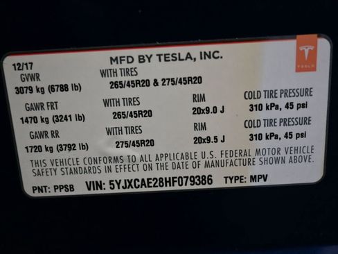 Used 2017 Tesla Model X 100D image 47