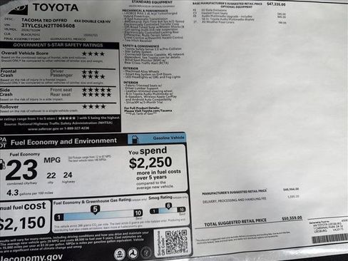 New 2026 Toyota Tacoma TRD Off-Road AWD/4WD image 24