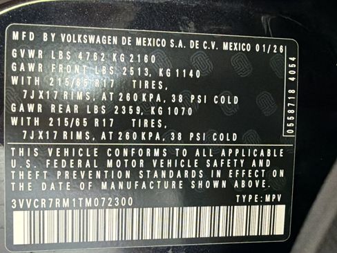 New 2026 Volkswagen Tiguan S FWD image 19