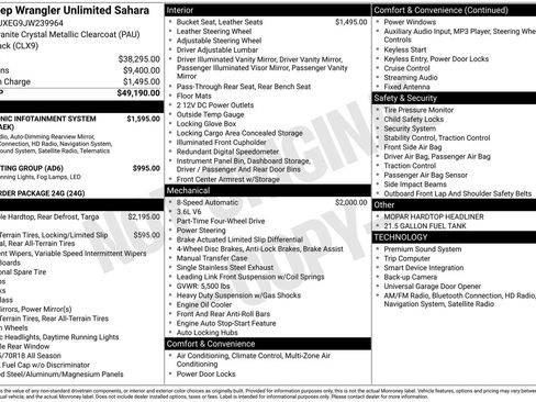 Used 2018 Jeep Wrangler Unlimited Sahara image 3