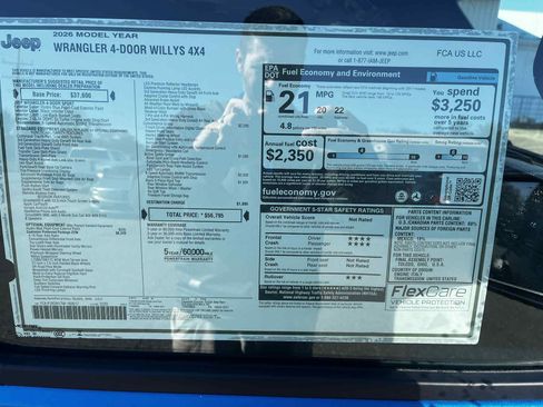 New 2026 Jeep Wrangler Unlimited Sport image 12