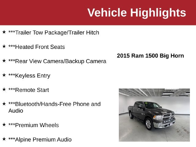 Used 2015 RAM 1500 Big Horn AWD/4WD image 10