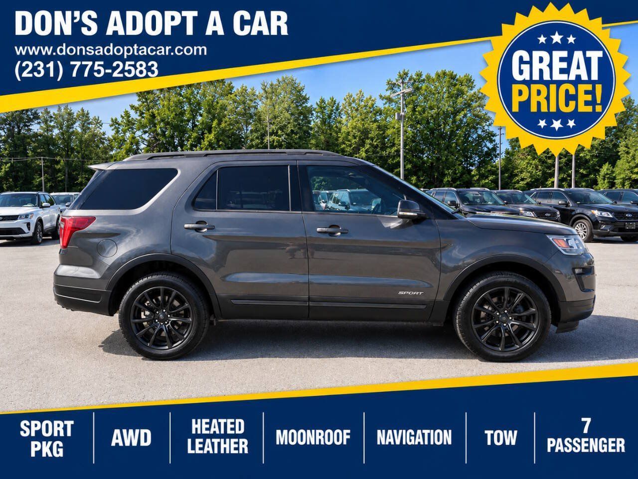 Used 2019 Ford Explorer AWD XLT w/ XLT Sport Appearance Package image 1