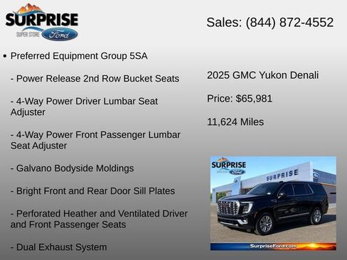 Used 2025 GMC Yukon Denali w/ Sun & Power Step Package AWD/4WD image 6