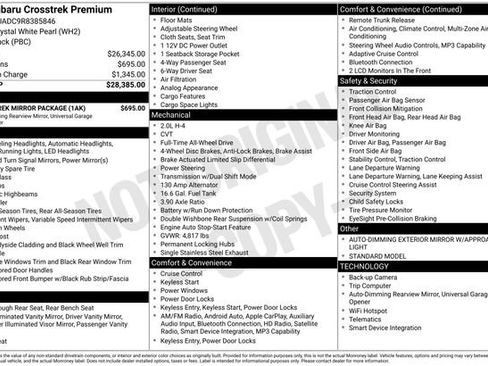 Certified 2024 Subaru Crosstrek 2.0i Premium w/ Crosstrek Mirror Package AWD/4WD image 32