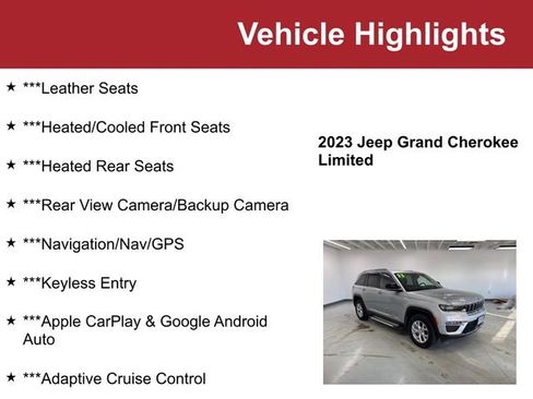 Used 2023 Jeep Grand Cherokee Limited w/ Luxury Tech Group II image 2