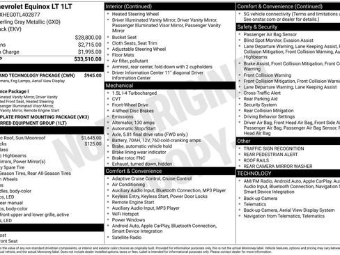 New 2026 Chevrolet Equinox LT w/ Safety and Technology Package image 3