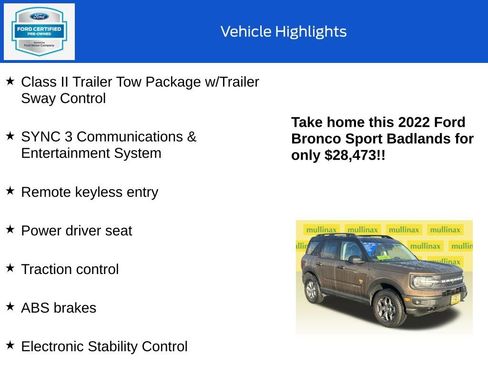 Certified 2022 Ford Bronco Sport Badlands image 10
