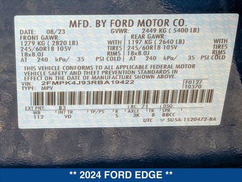 Used 2024 Ford Edge SEL w/ Convenience Package image 24