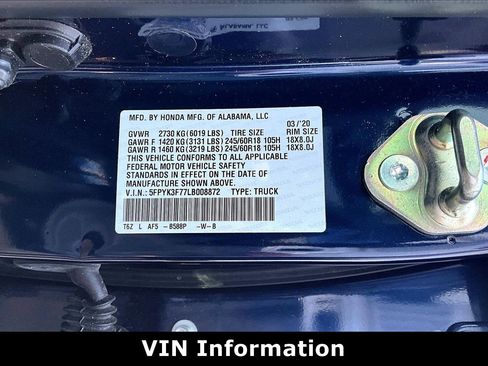 Used 2020 Honda Ridgeline RTL-E image 19