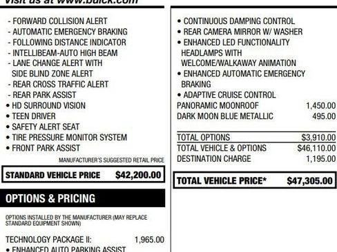 Used 2021 Buick Envision Avenir w/ Technology Package II image 2