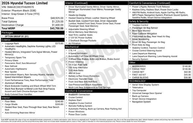 New 2026 Hyundai Tucson Limited AWD/4WD image 11