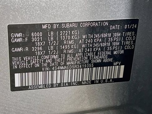Used 2024 Subaru Ascent Premium w/ Convenience Package AWD/4WD image 12