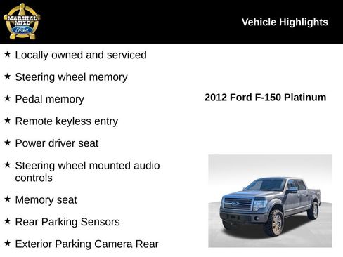 Used 2012 Ford F150 Platinum image 2