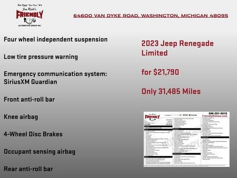 Used 2023 Jeep Renegade Limited AWD/4WD image 5