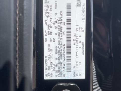 Used 2022 Ford F150 Raptor w/ Equipment Group 801A High AWD/4WD image 10