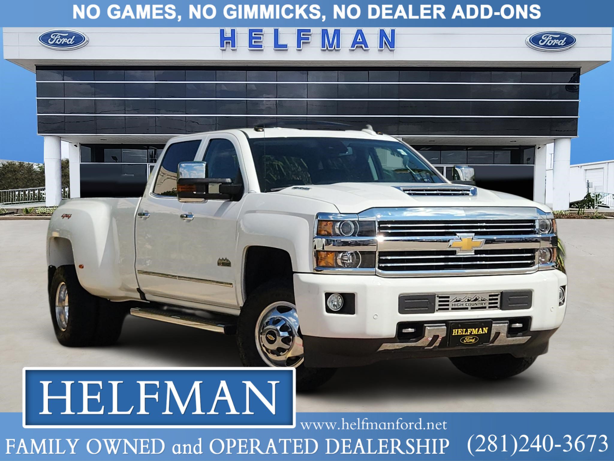 Used 2017 Chevrolet Silverado 3500 High Country w/ Duramax Plus Package AWD/4WD image 1