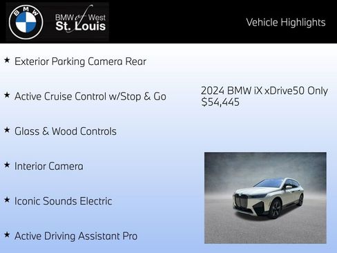 Certified 2024 BMW iX xDrive50 w/ Premium Package AWD/4WD image 25