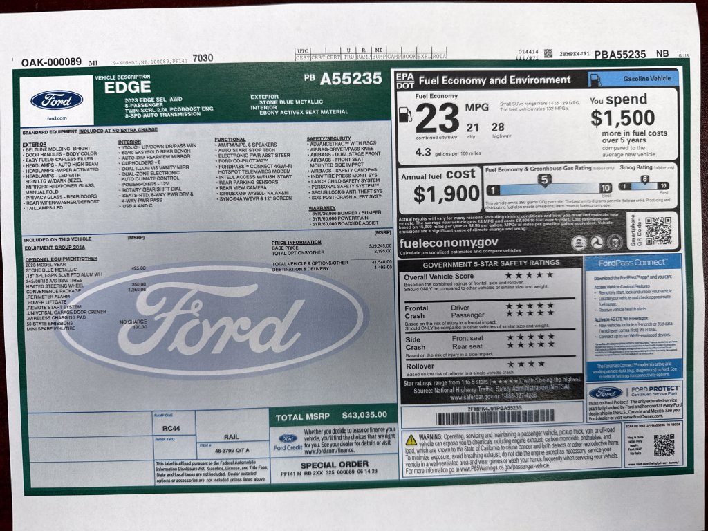 Used 2023 Ford Edge SEL AWD/4WD image 25