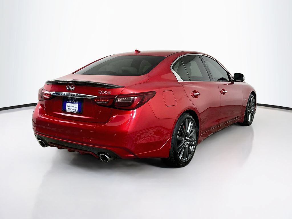 Used 2019 INFINITI Q50 Red Sport 400 w/ Carbon Fiber Package RWD image 7