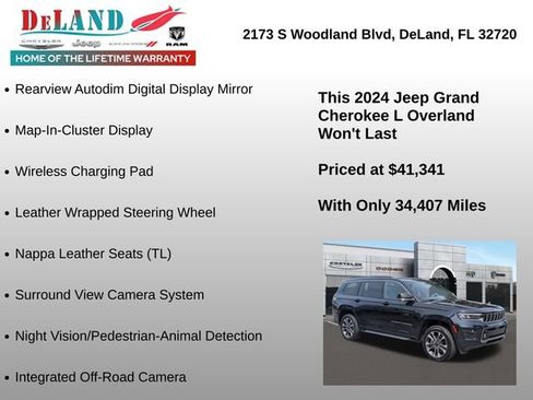Used 2024 Jeep Grand Cherokee L Overland w/ Advanced Protech Group III AWD/4WD image 30