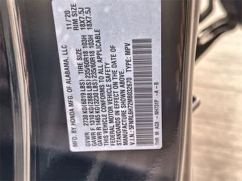 Certified 2021 Honda Odyssey EX-L image 22