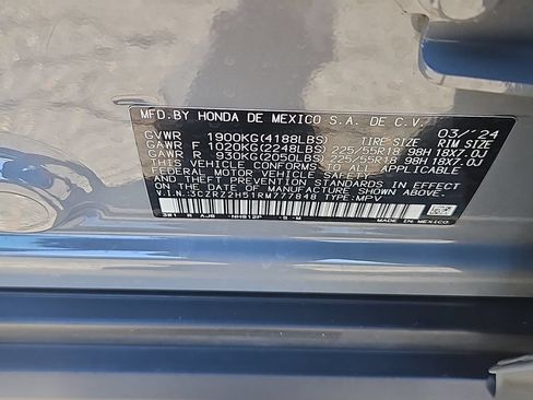 Certified 2024 Honda HR-V Sport image 13