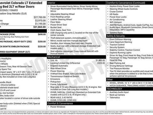 Used 2020 Chevrolet Colorado LT w/ Safety Package RWD image 5