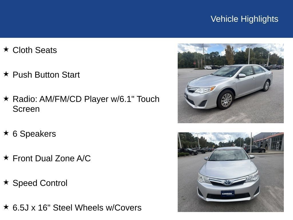 Used 2013 Toyota Camry LE FWD image 6