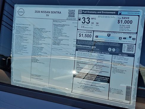 New 2026 Nissan Sentra SV w/ SV Convenience Package FWD image 6