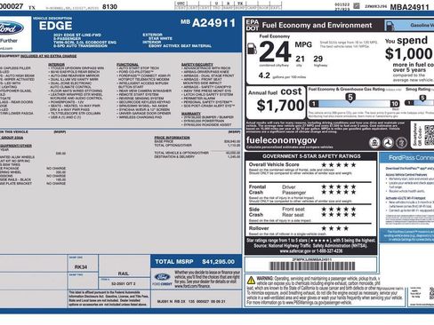 Used 2021 Ford Edge ST-Line FWD image 32